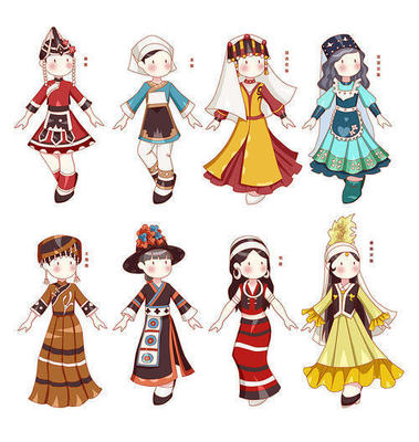 身體定樁法 56個民族服裝快速記憶指南